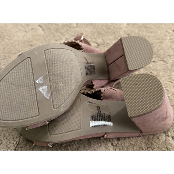 LC Lauren Conrad Womens Streusel Slingback Sandals Pink Braided Cut Out 7 M - Picture 6 of 7